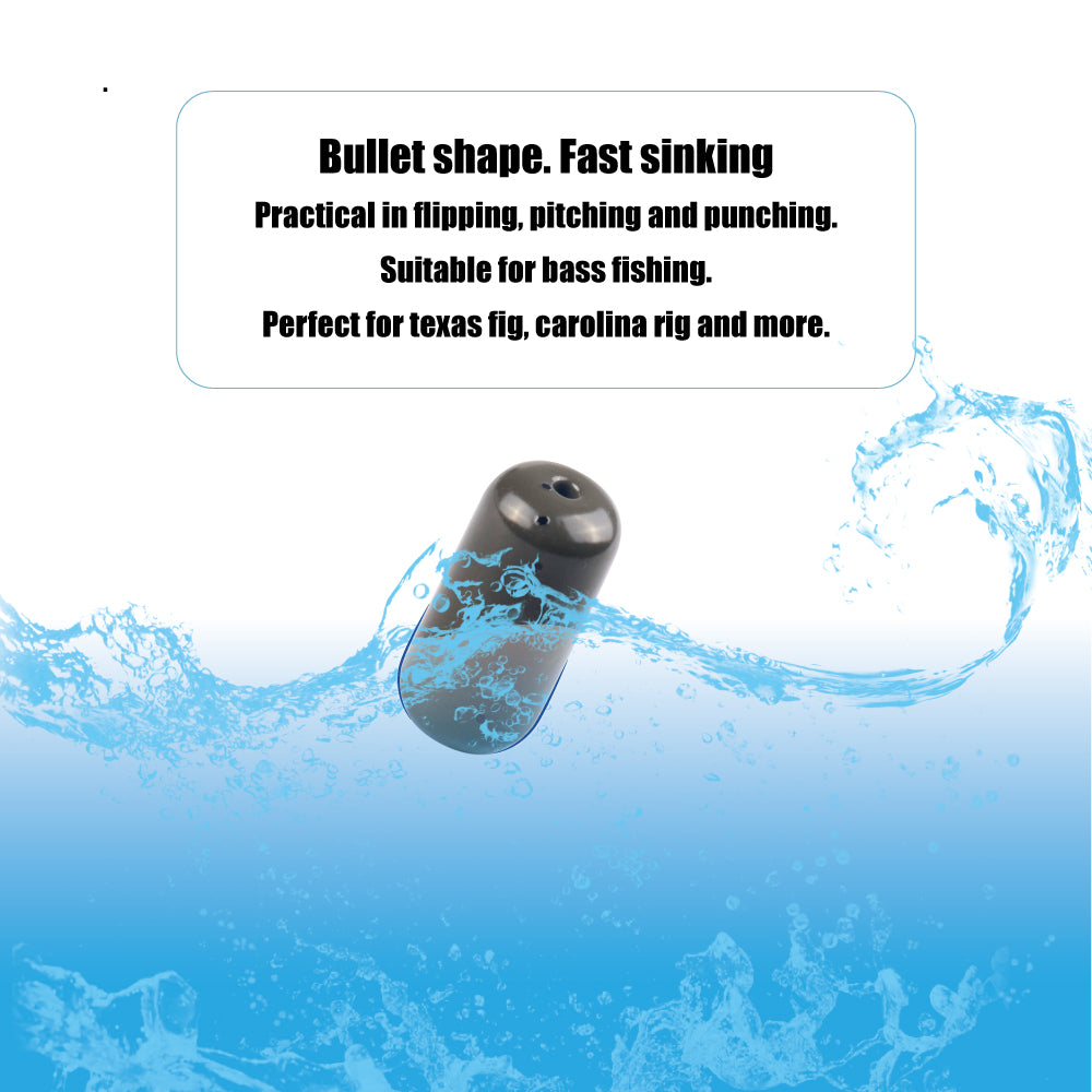 MUUNN 10PCS Tungsten Barrel Weight,1/8OZ-1OZ Sinker,Bass Salmon Panfish Fishing Lure Tackel Plain Color