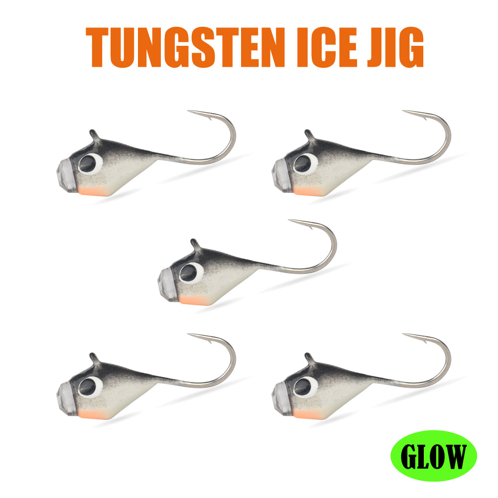 MUUNN 10pcs Ice Diamond Jigs Winter Fishing UV Jig 2.7mm~6.0mm Hayabusa Japan Hook,Trout Perch Bream Soft Lure Tackel DIY Tackel