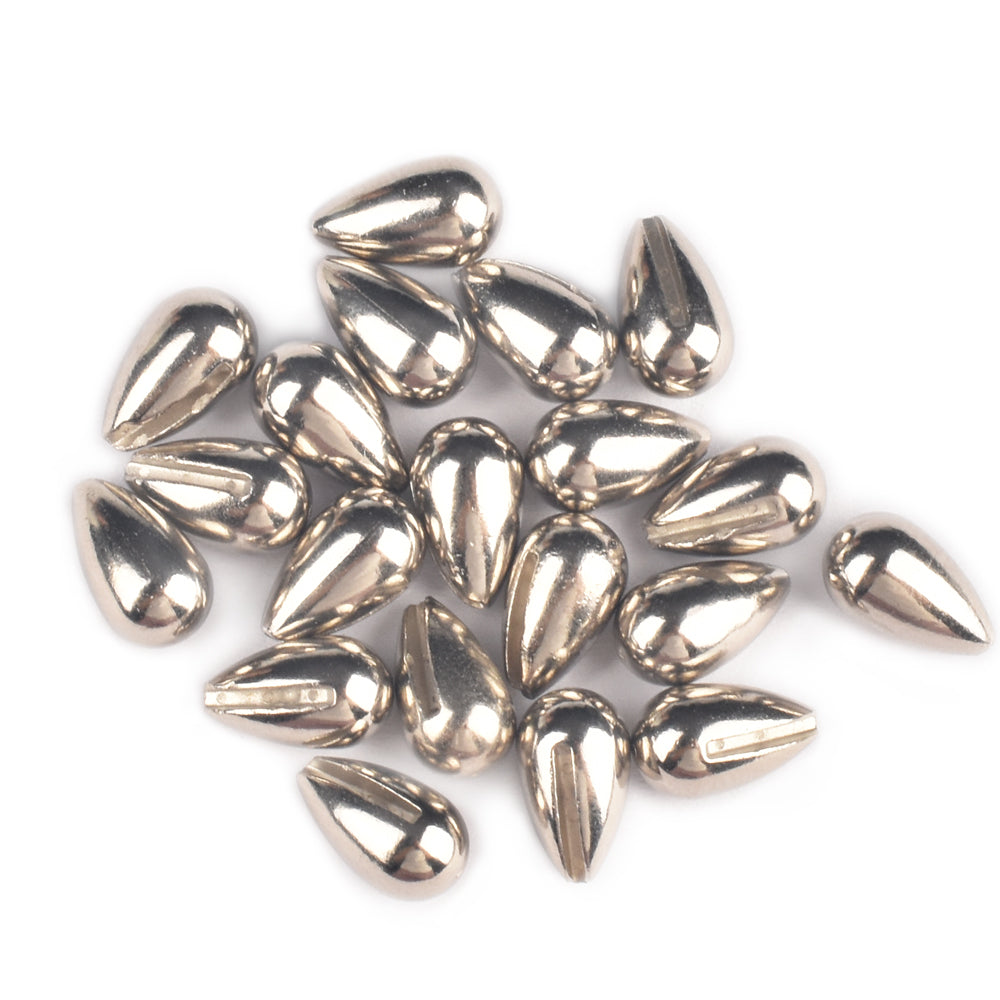 MUUNN 100PCS Tungsten Tear Drop Jig Head , Ice Fishing Jig Without Hook 2.7mm/3.2mm/4mm/5mm/5.5mm/6mm/7mm DIY Winter Pike Lure