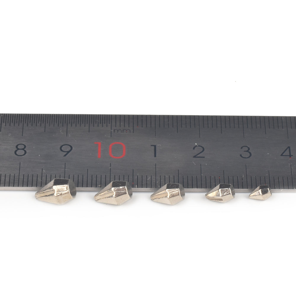 MUUNN 100PCS Tungsten Faceted Jig Head , Diamond Ice Fishing Jig Without Hook 2.7mm/3.0mm/4mm/5mm/6mm DIY Winter Pike Lure