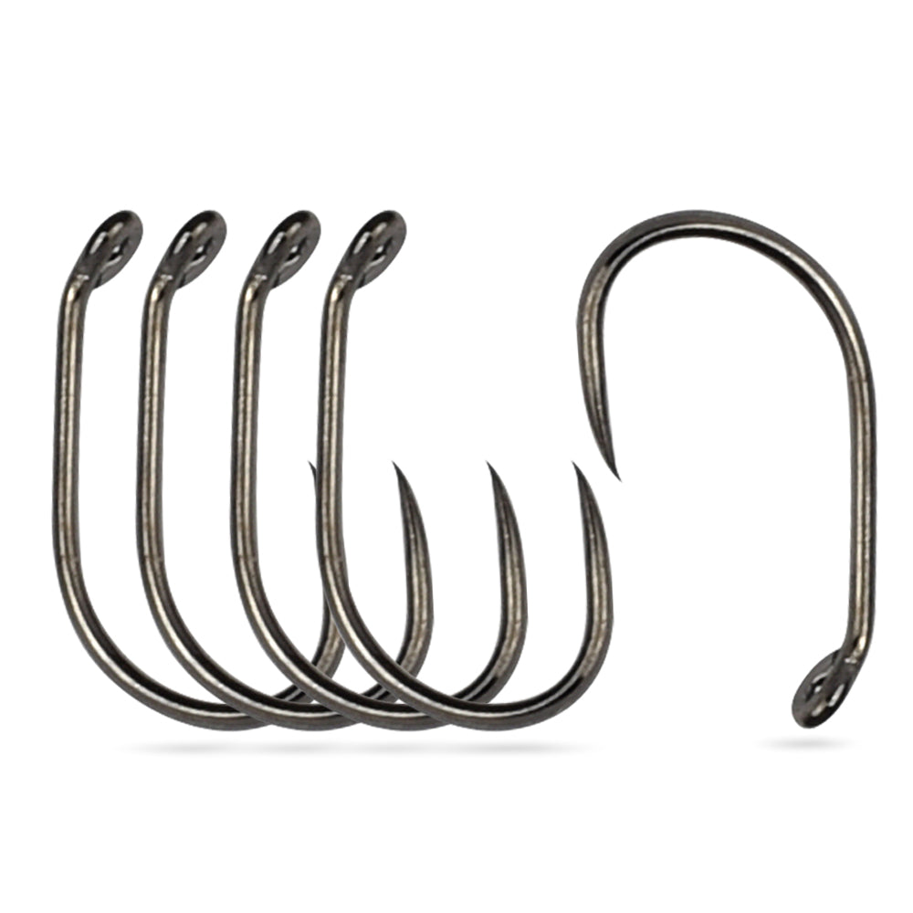 MUUNN 100PCS Fly Tying Hooks, #10#12#14#16#18,Fishing Dry Nymph Shirmp Wet Caddis,Barbless Hook ,Wide Gape Jig,Trout Hooks