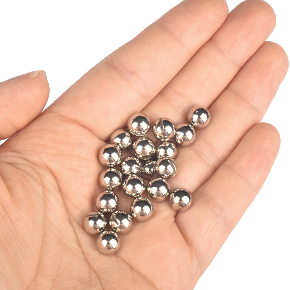 MUUNN 20PCS Ball Tungsten Ice Jig Head,Pellet Head,Ice Hook Welding DIY Material, 2.5mm/3mm/4mm/5mm/6mm/7mm/8mm,Pike Carp Hook