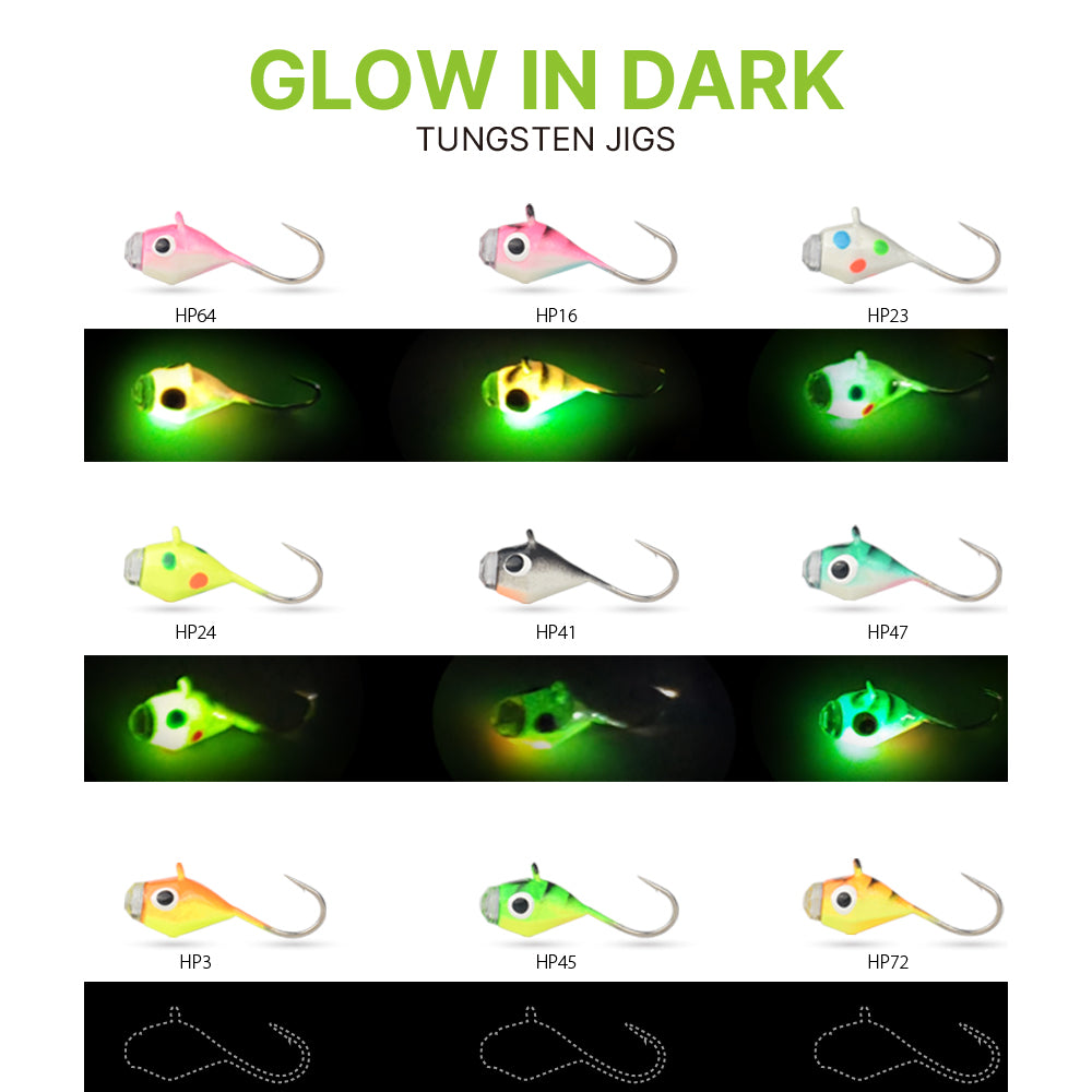 MUUNN 10pcs Ice Diamond Jigs Winter Fishing UV Jig 2.7mm~6.0mm Hayabusa Japan Hook,Trout Perch Bream Soft Lure Tackel DIY Tackel