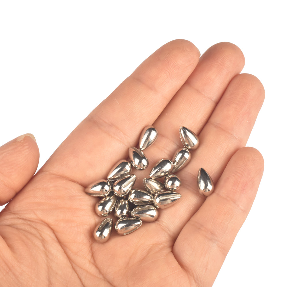 MUUNN 100PCS Tungsten Tear Drop Jig Head , Ice Fishing Jig Without Hook 2.7mm/3.2mm/4mm/5mm/5.5mm/6mm/7mm DIY Winter Pike Lure