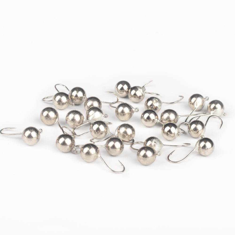 MUUNN 10PCS Tungsten Ball Ice Jig With An Eyelet, Fishing Winter Hook 2.5mm/3mm/4mm/5mm/6mm/7mm/8mm,Pike Carp Trout Lure