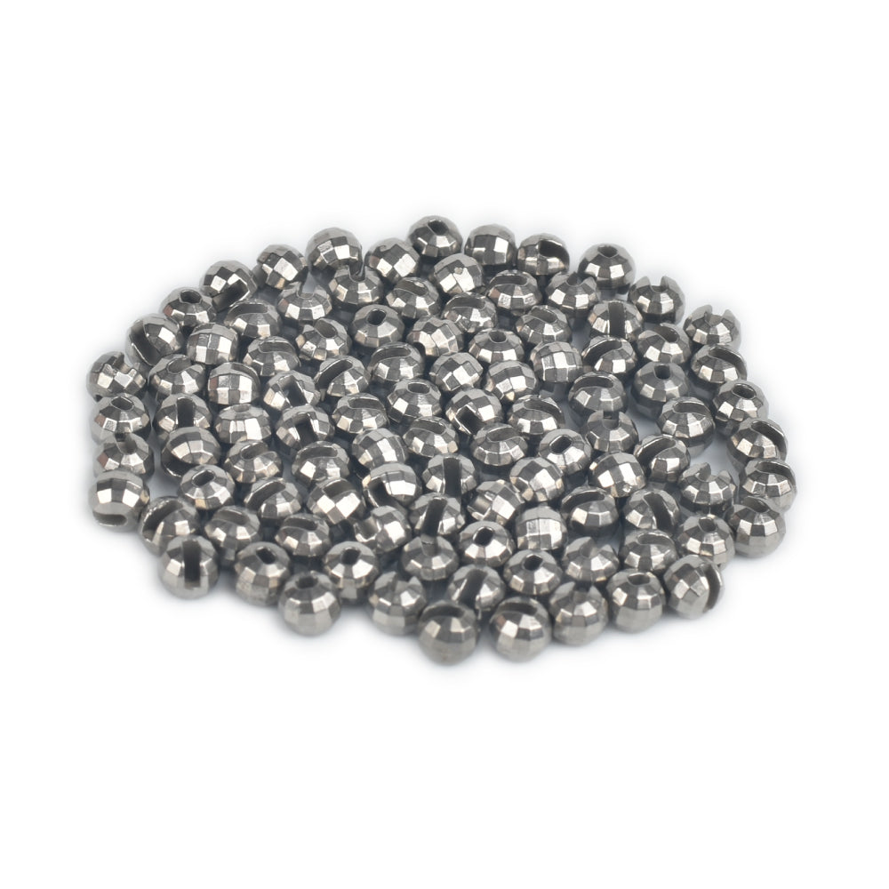 MUUNN 200pcs Set Tungsten Faceted Beads Fly Tying, 2.0~4.0mm Fishing Material Trout Bluegill Perch Multi-Color Fly Fishing