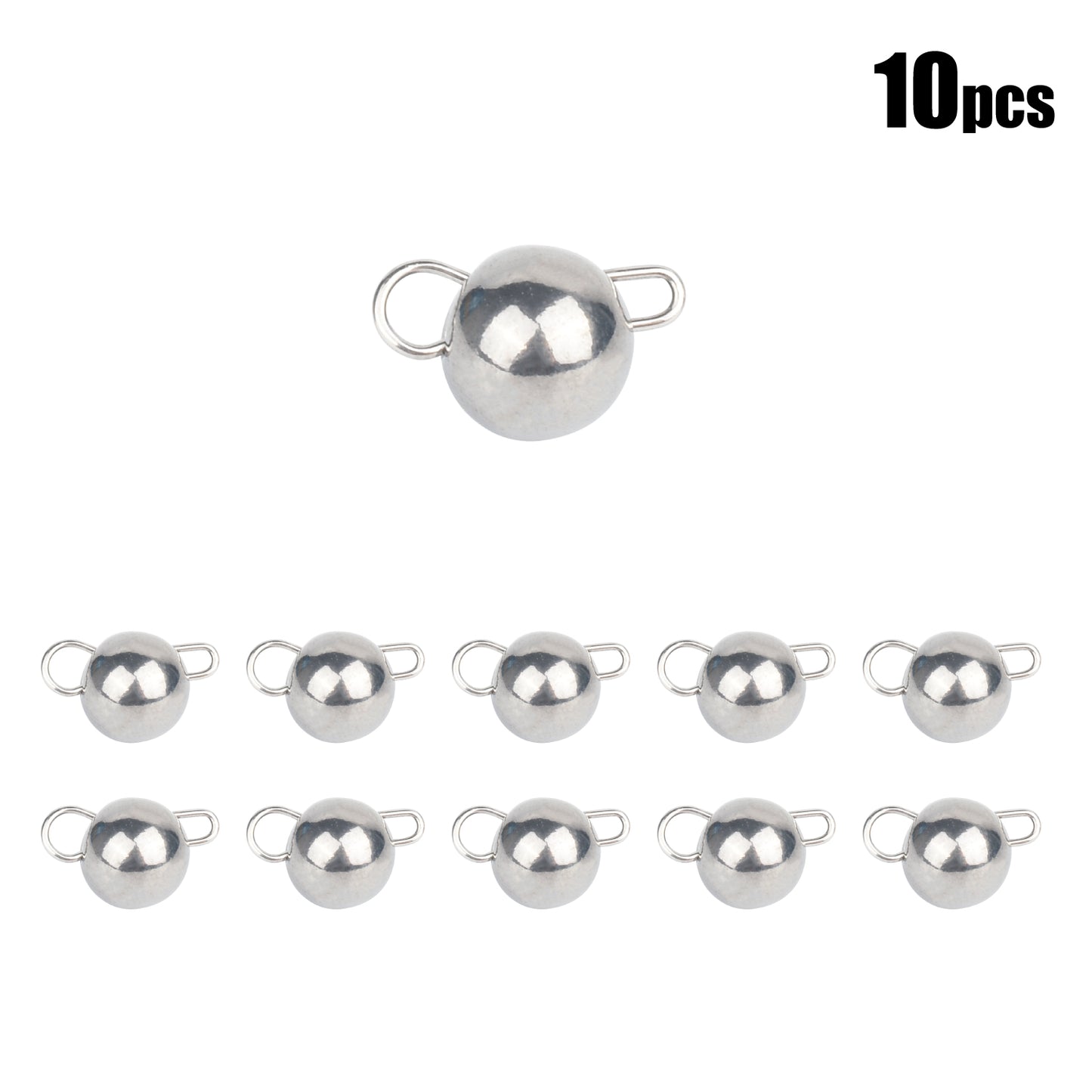 MUUNN 10PCS Tungsten Cheburashka Sinker,1G-30G Lure Fishing Weight,Tackle For Soft Worm Bait,Bass Bluegill Crappie Lures