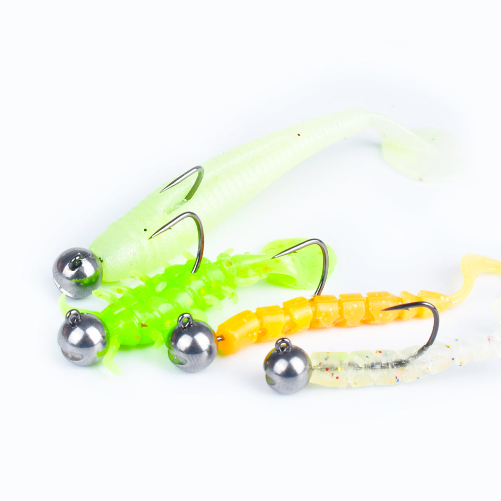MUUNN 10PCS/20PCS Light Tungsten Round Jig Head,Shaky Jig Rig 1g/1.5g/2g/2.5g/3g Barbed Perch Bass Crappie Rockfish Lure MANTIS AJING Hooks
