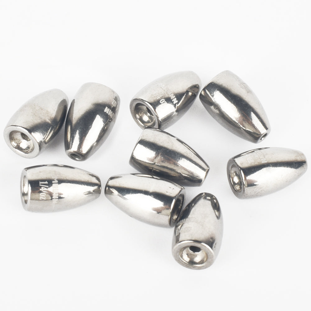 MUUNN 1/16oz-2oz Tungsten Flipping Sinker Weight,10PCS Bass Bullet For Texas/Carolina Rig Fishing Lure Accessories 1.8g-63g