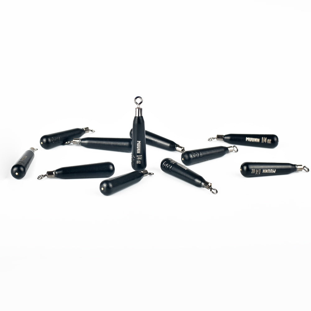 Muunn 10Pcs Tungsten Skinny New Drop Shot Sinker,3.5g~28g Fishing Sinker Weight,Texas/Free/Crolina Rig Tackel