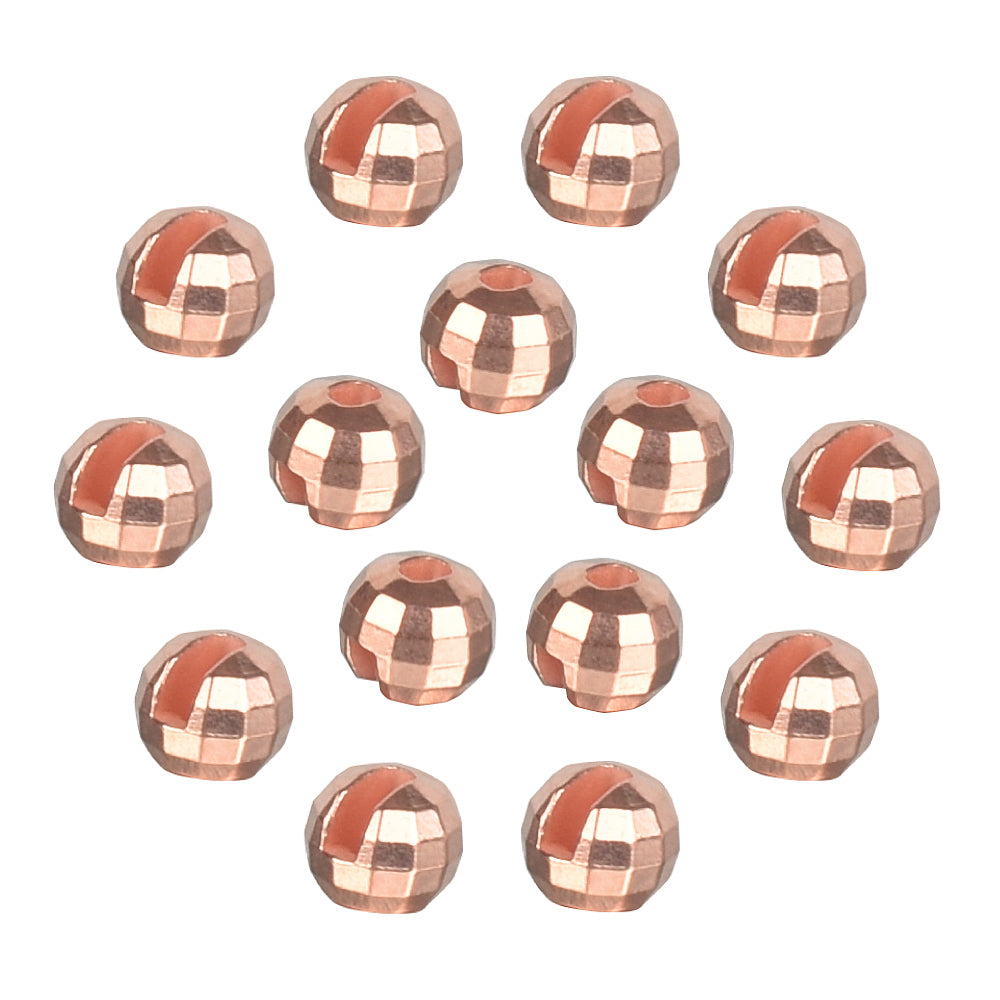 MUUNN 100pcs 2.0mm-4.0mm Tungsten Slotted Faceted Beads Fly Tying Material Multi-Color Nymphs Flies Jig Hook Trout Fishing Tool