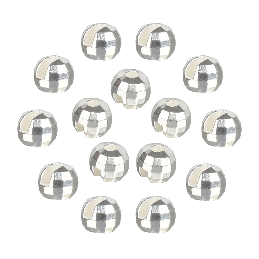 MUUNN 100pcs 2.0mm-4.0mm Tungsten Slotted Faceted Beads Fly Tying Material Multi-Color Nymphs Flies Jig Hook Trout Fishing Tool