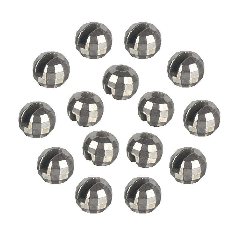 MUUNN 100pcs 2.0mm-4.0mm Tungsten Slotted Faceted Beads Fly Tying Material Multi-Color Nymphs Flies Jig Hook Trout Fishing Tool