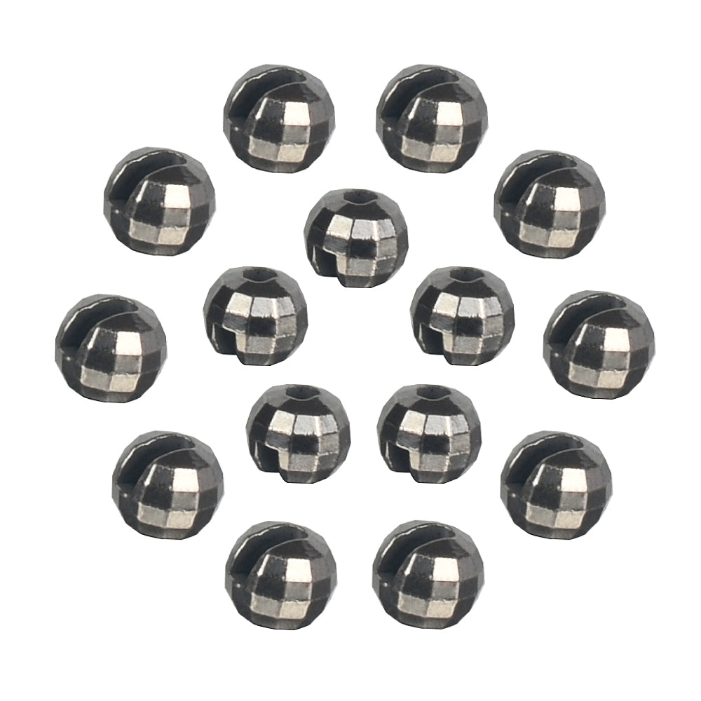 MUUNN 100pcs 2.0mm-4.0mm Tungsten Slotted Faceted Beads Fly Tying Material Multi-Color Nymphs Flies Jig Hook Trout Fishing Tool