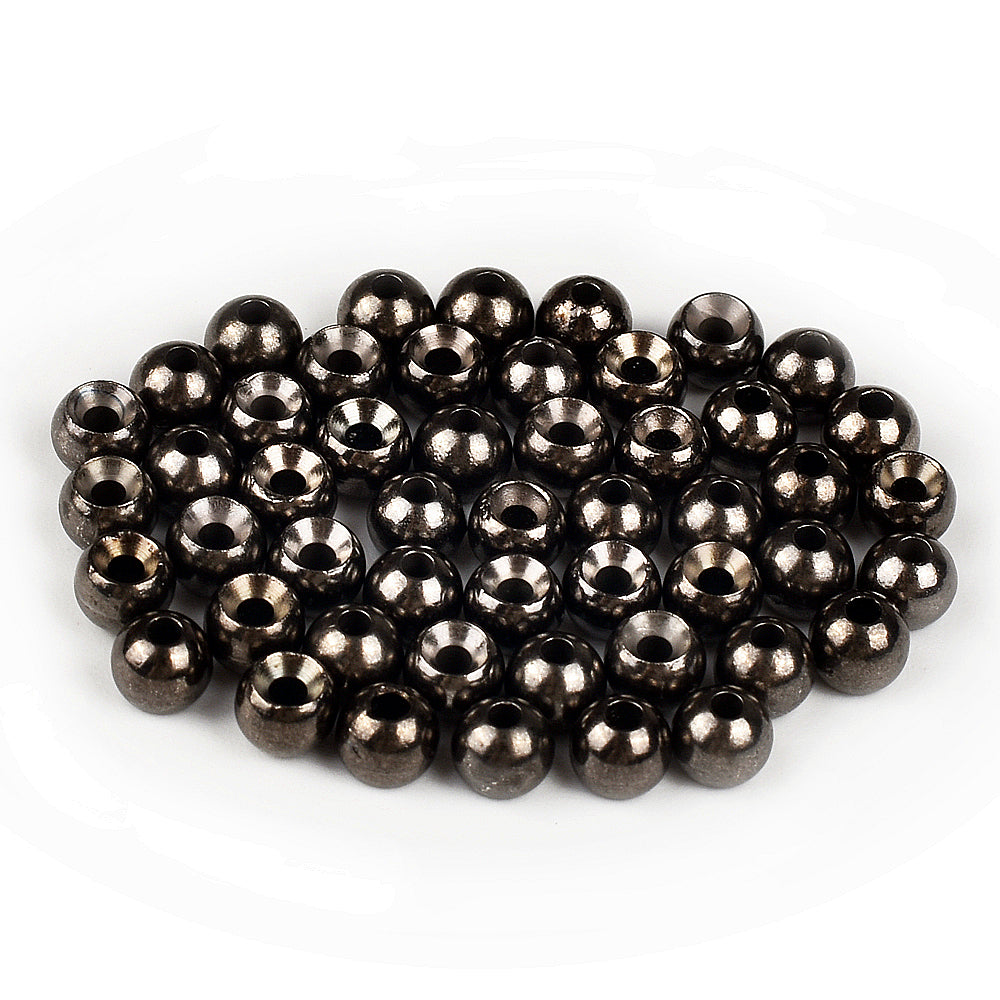 MUUNN Tungsten Countersunk Beads 50PCS 1.5~3.5MM Fly Fishing Beads Trout Perch Panfish Hook DIY