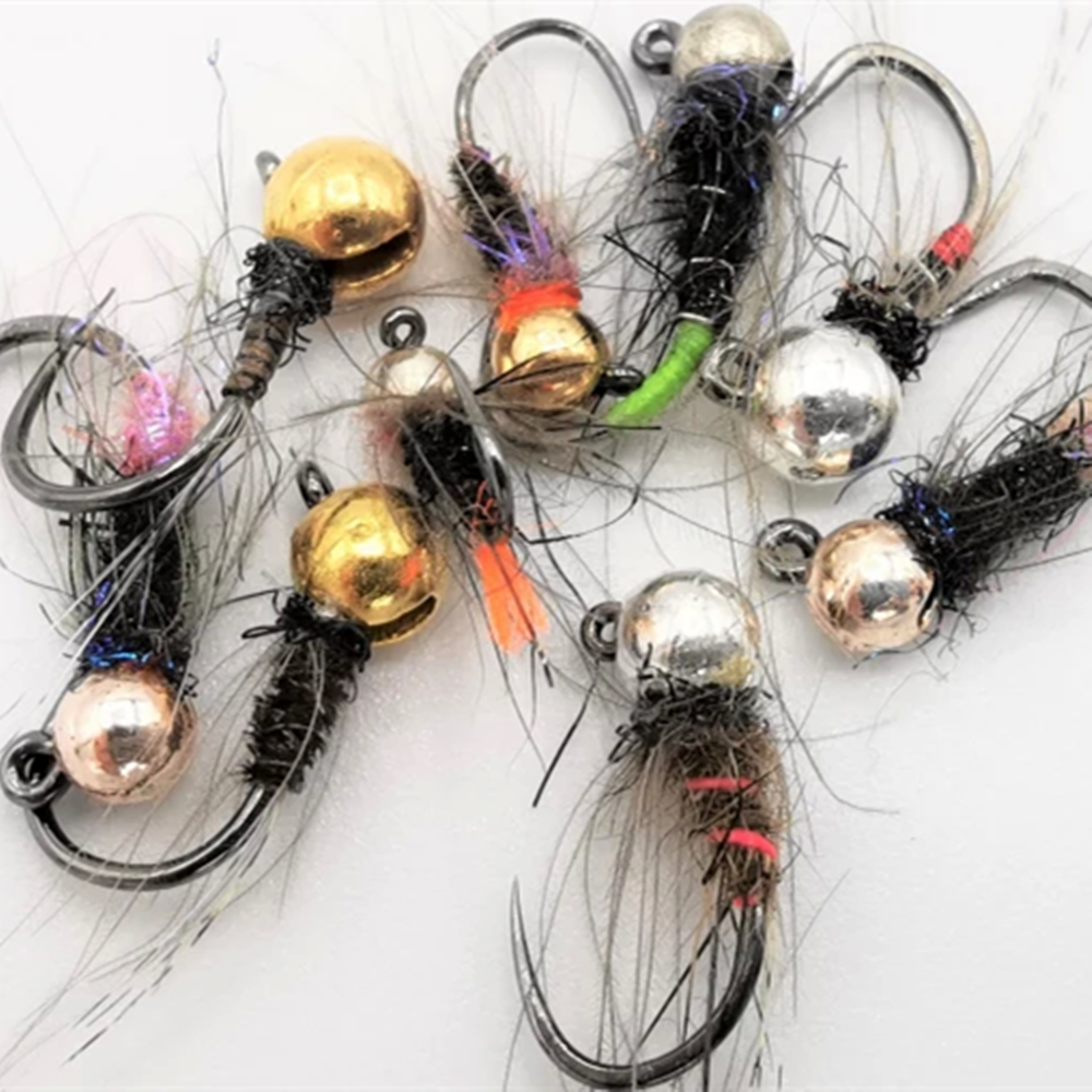 MUUNN 1000pcs 1.5-4.0mm Tungsten Slotted Beads Fly Tying Material Multi-Color DIY Trout Fly Fishing Tackel
