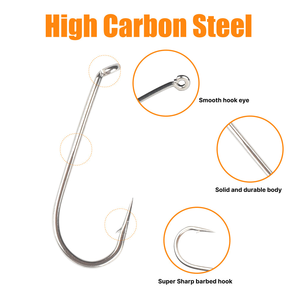 MUUNN Hayabusa Winter Ice Hook,#8~#18 DIY Japan Fishing Jig Head Hooks,Perch Pike Panfish Lure Material