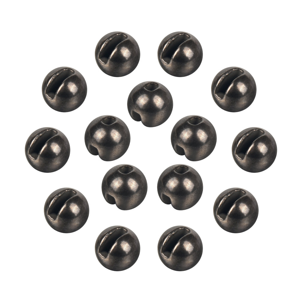 MUUNN 200pcs Tungsten Slotted Beads 1.5mm-2.0mm 4.0mm- 6.4mm Fly Tying Fishing Beadhead Accessories Fly Tying Material Tungsten Beads