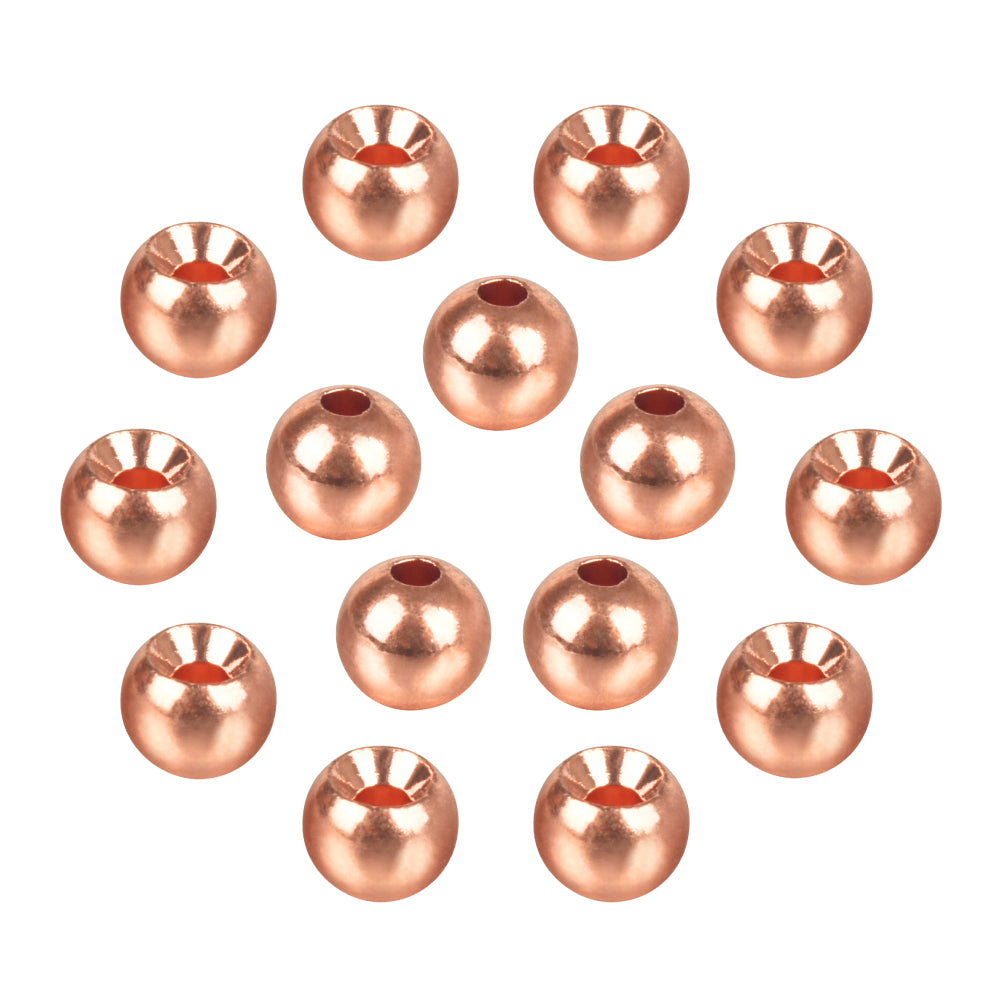 MUUNN 100pcs Fly Tying Cyclops Tungsten Beads ,3.8-6.4mm Nymph Flies Jig Head Material,DIY Gold Silver Copper Trout Fishing Lures