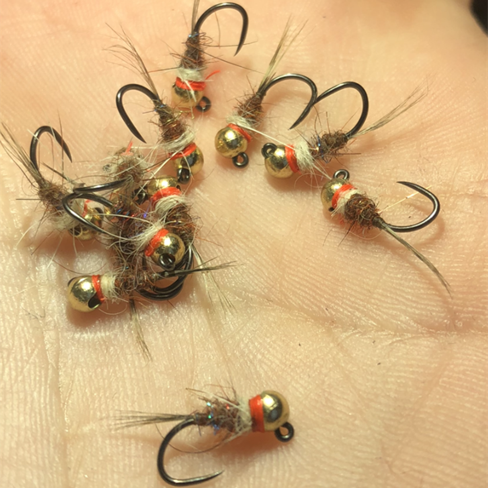 MUUNN 50pcs Tungsten Slotted Beads For Fly Tying ,1.5mm~3.5mm DIY Fly Fishing Flies Material,Trout Perch Bluegill Fishing Tying Tackel