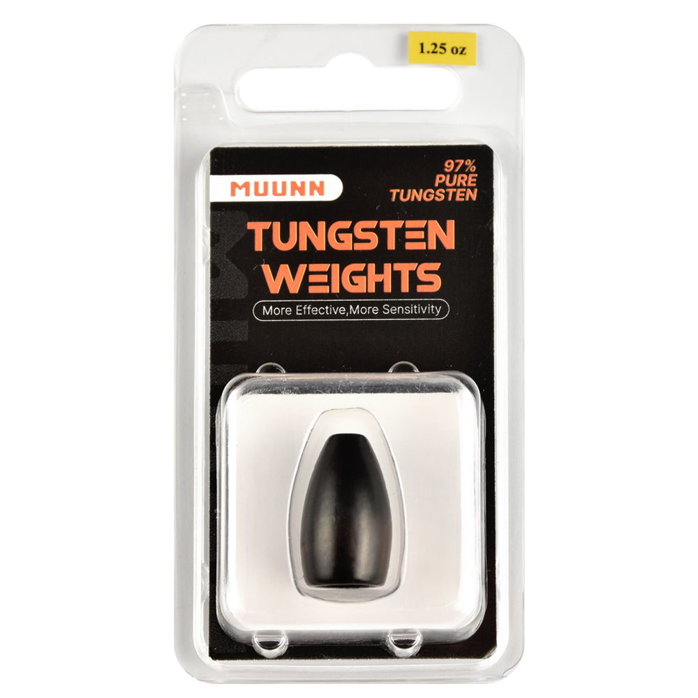 MUUNN Tungsten Sinkers Bullet Fishing Weights 1.8g~56g Flipping Weight for Texas/Carolina Rig,Bass Salmon Fishing Softbait