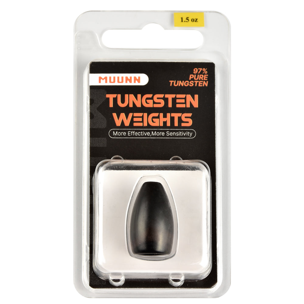 MUUNN Tungsten Sinkers Bullet Fishing Weights 1.8g~56g Flipping Weight for Texas/Carolina Rig,Bass Salmon Fishing Softbait