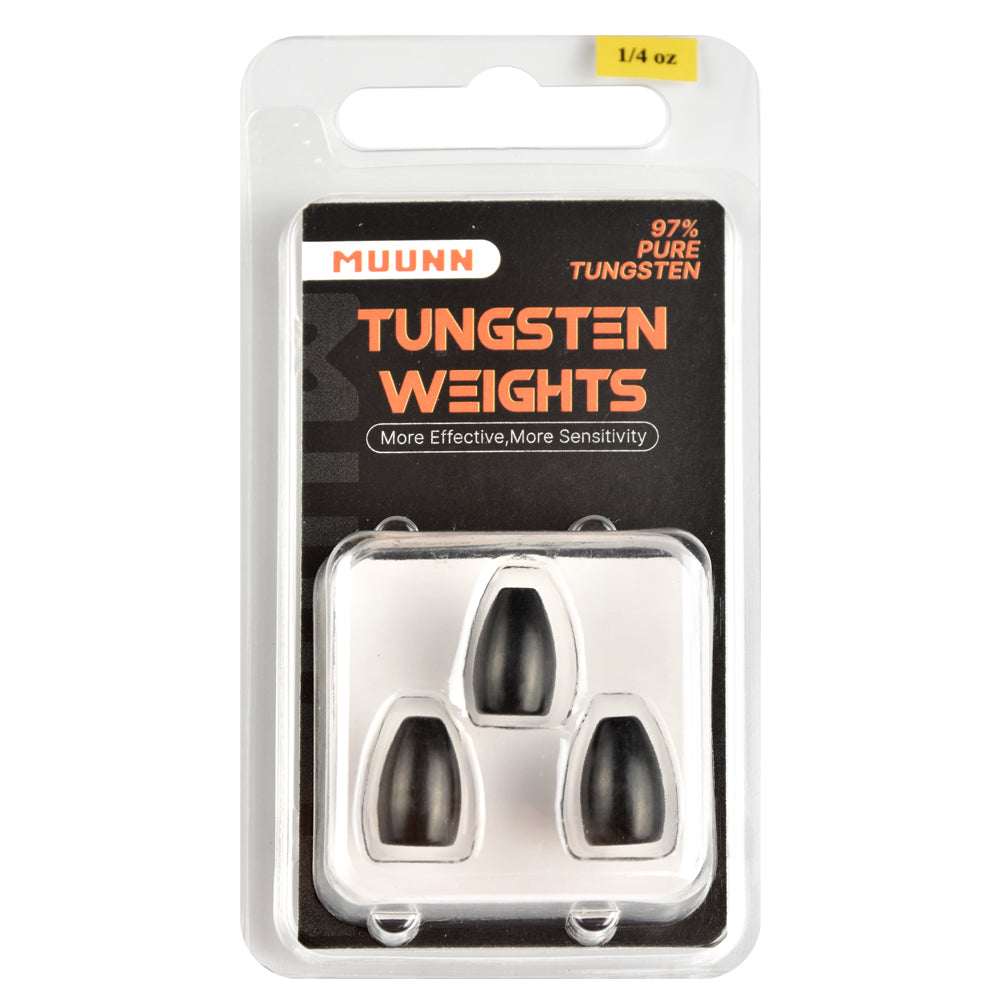 MUUNN Tungsten Sinkers Bullet Fishing Weights 1.8g~56g Flipping Weight for Texas/Carolina Rig,Bass Salmon Fishing Softbait