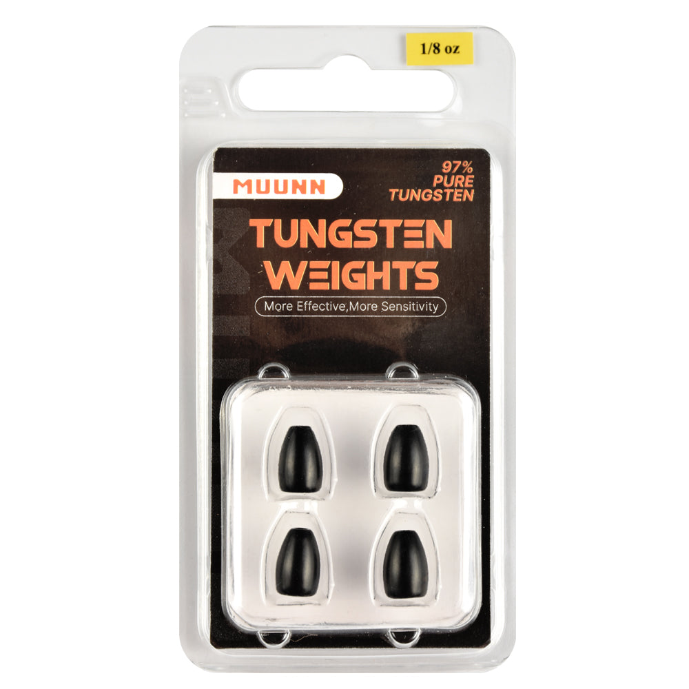 MUUNN Tungsten Sinkers Bullet Fishing Weights 1.8g~56g Flipping Weight for Texas/Carolina Rig,Bass Salmon Fishing Softbait