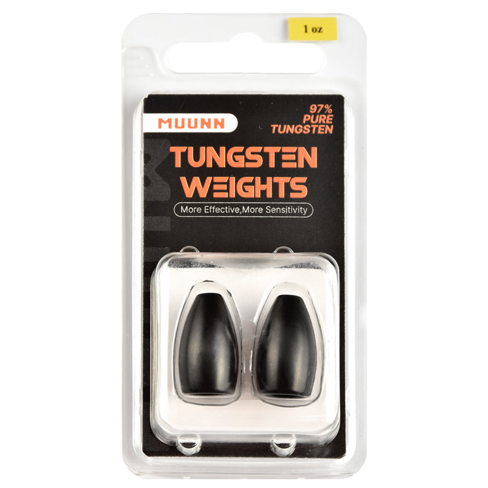 MUUNN Tungsten Sinkers Bullet Fishing Weights 1.8g~56g Flipping Weight for Texas/Carolina Rig,Bass Salmon Fishing Softbait