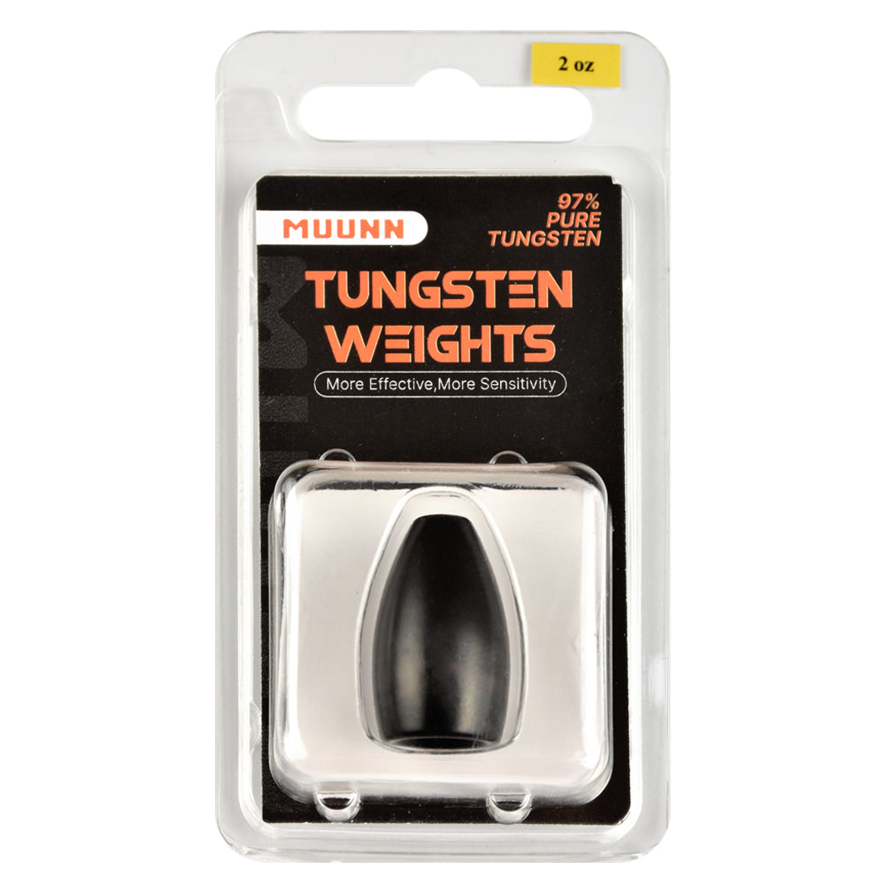 MUUNN Tungsten Sinkers Bullet Fishing Weights 1.8g~56g Flipping Weight for Texas/Carolina Rig,Bass Salmon Fishing Softbait