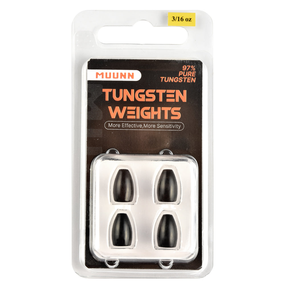 MUUNN Tungsten Sinkers Bullet Fishing Weights 1.8g~56g Flipping Weight for Texas/Carolina Rig,Bass Salmon Fishing Softbait