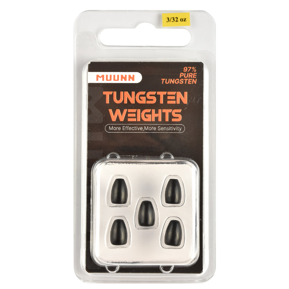 MUUNN Tungsten Sinkers Bullet Fishing Weights 1.8g~56g Flipping Weight for Texas/Carolina Rig,Bass Salmon Fishing Softbait