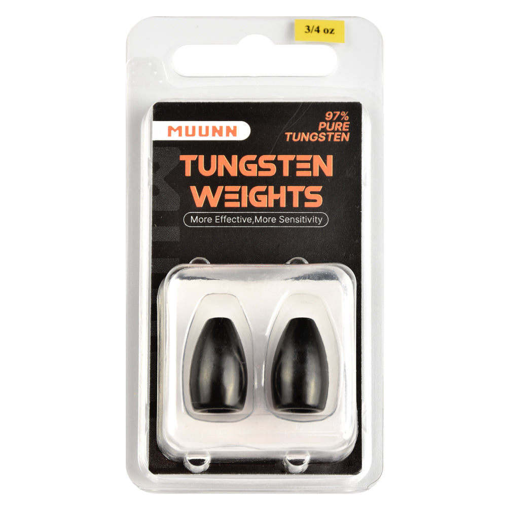 MUUNN Tungsten Sinkers Bullet Fishing Weights 1.8g~56g Flipping Weight for Texas/Carolina Rig,Bass Salmon Fishing Softbait