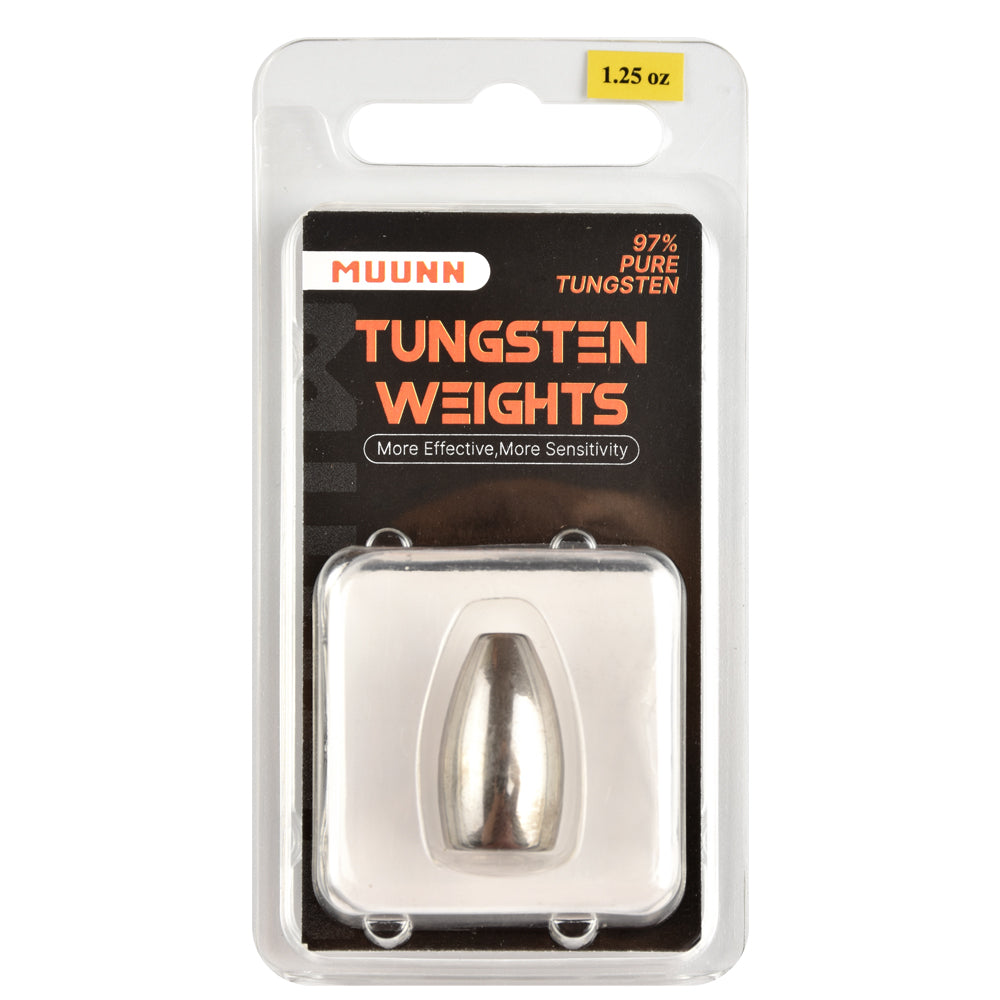 MUUNN Tungsten Sinkers Bullet Fishing Weights 1.8g~56g Flipping Weight for Texas/Carolina Rig,Bass Salmon Fishing Softbait