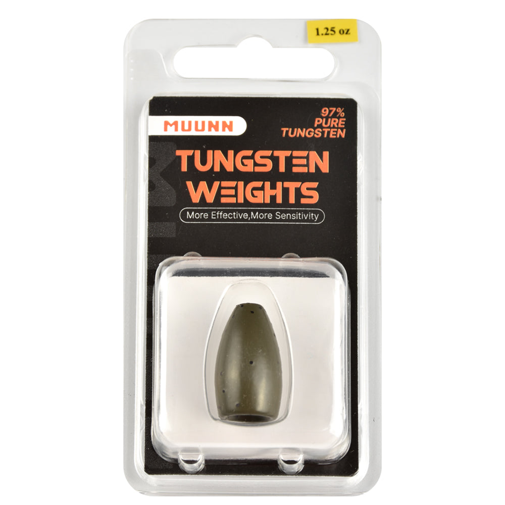 MUUNN Tungsten Sinkers Bullet Fishing Weights 1.8g~56g Flipping Weight for Texas/Carolina Rig,Bass Salmon Fishing Softbait