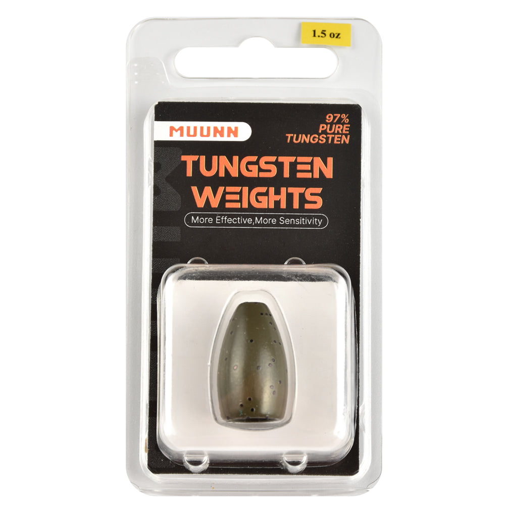 MUUNN Tungsten Sinkers Bullet Fishing Weights 1.8g~56g Flipping Weight for Texas/Carolina Rig,Bass Salmon Fishing Softbait