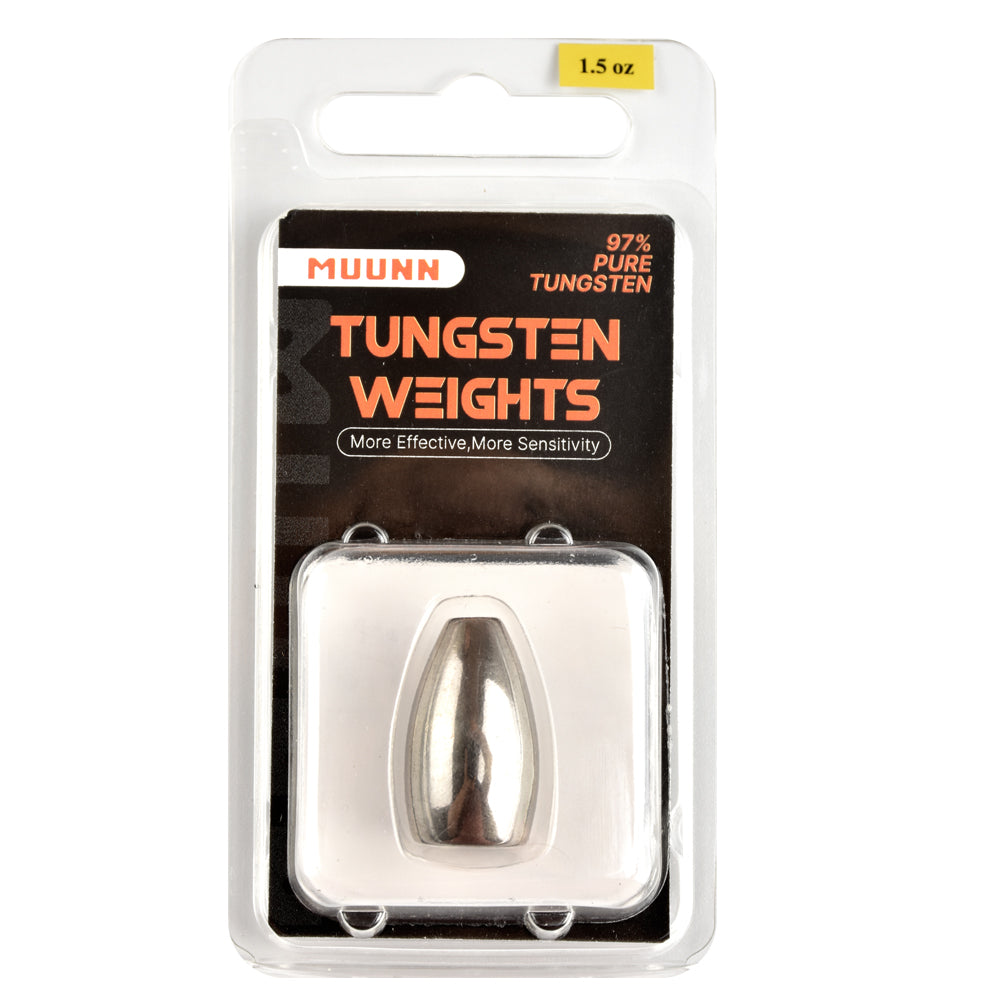 MUUNN Tungsten Sinkers Bullet Fishing Weights 1.8g~56g Flipping Weight for Texas/Carolina Rig,Bass Salmon Fishing Softbait