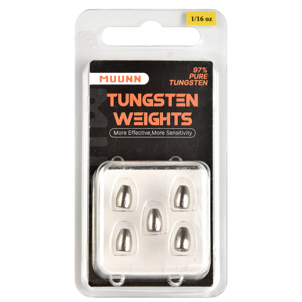 MUUNN Tungsten Sinkers Bullet Fishing Weights 1.8g~56g Flipping Weight for Texas/Carolina Rig,Bass Salmon Fishing Softbait