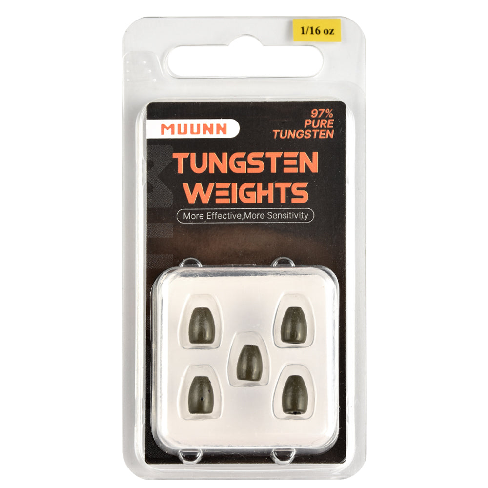 MUUNN Tungsten Sinkers Bullet Fishing Weights 1.8g~56g Flipping Weight for Texas/Carolina Rig,Bass Salmon Fishing Softbait