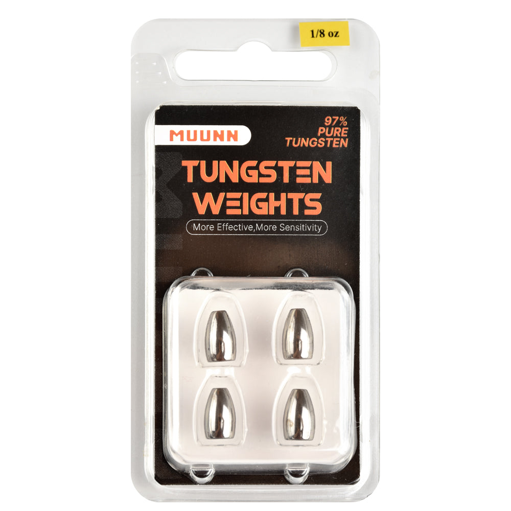 MUUNN Tungsten Sinkers Bullet Fishing Weights 1.8g~56g Flipping Weight for Texas/Carolina Rig,Bass Salmon Fishing Softbait