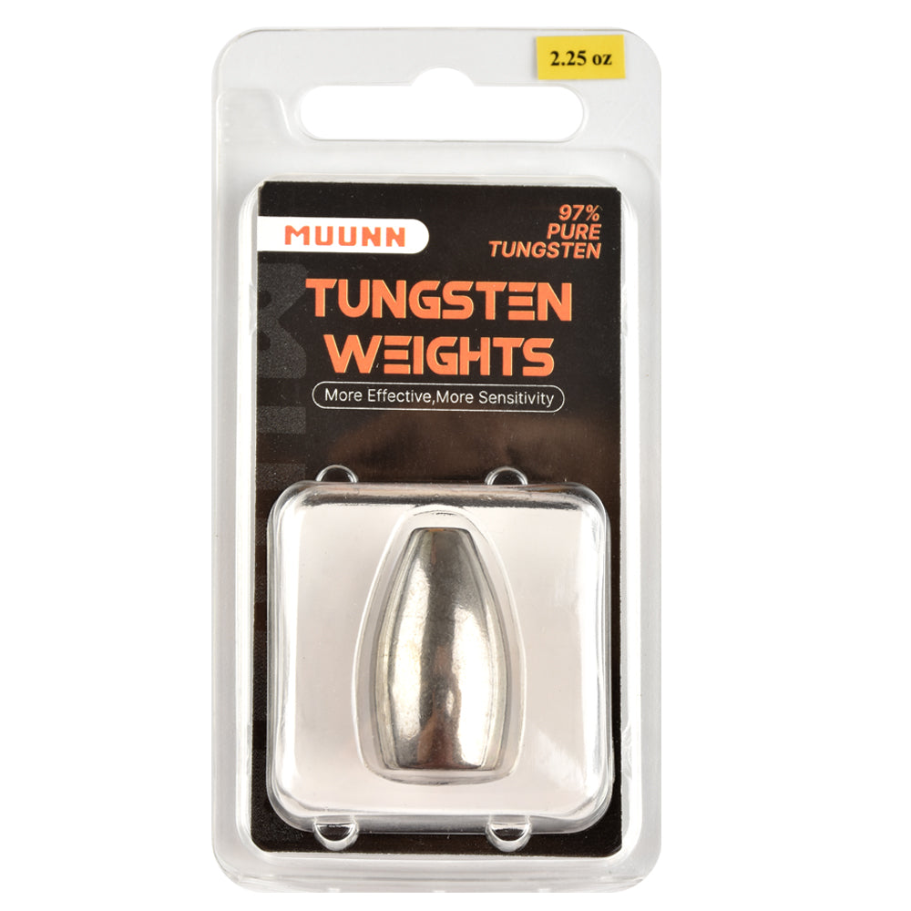 MUUNN Tungsten Sinkers Bullet Fishing Weights 1.8g~56g Flipping Weight for Texas/Carolina Rig,Bass Salmon Fishing Softbait