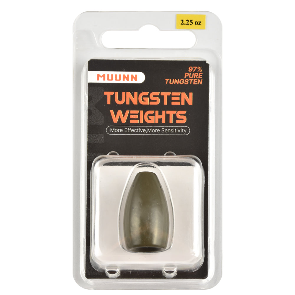 MUUNN Tungsten Sinkers Bullet Fishing Weights 1.8g~56g Flipping Weight for Texas/Carolina Rig,Bass Salmon Fishing Softbait