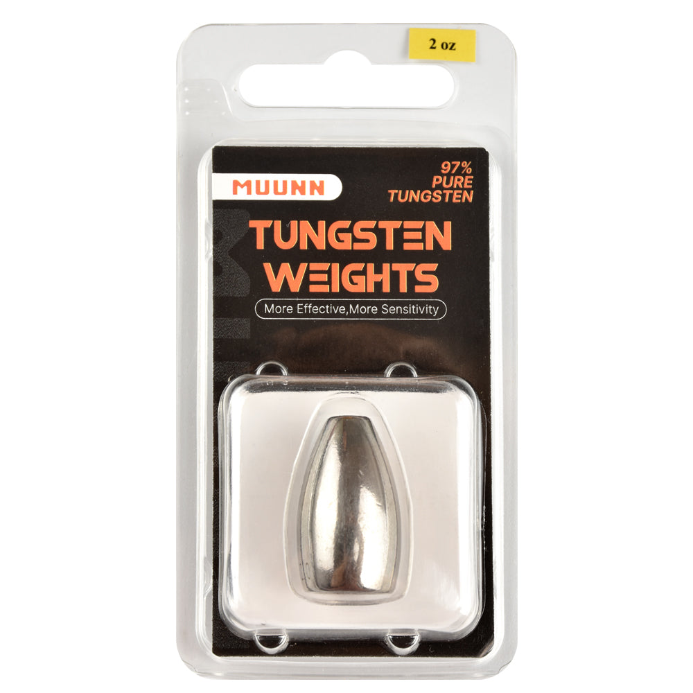 MUUNN Tungsten Sinkers Bullet Fishing Weights 1.8g~56g Flipping Weight for Texas/Carolina Rig,Bass Salmon Fishing Softbait