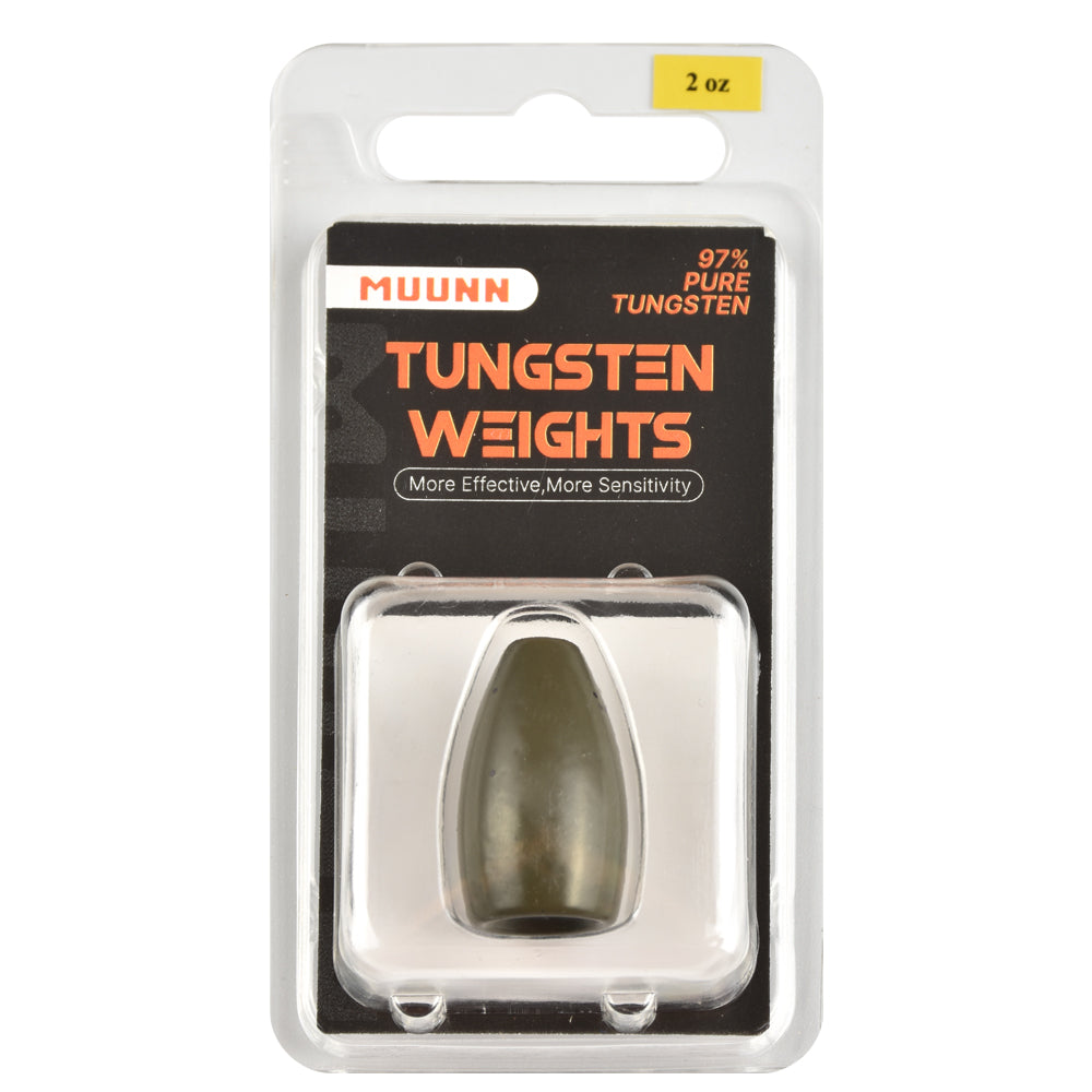 MUUNN Tungsten Sinkers Bullet Fishing Weights 1.8g~56g Flipping Weight for Texas/Carolina Rig,Bass Salmon Fishing Softbait