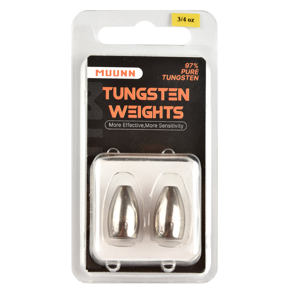 MUUNN Tungsten Sinkers Bullet Fishing Weights 1.8g~56g Flipping Weight for Texas/Carolina Rig,Bass Salmon Fishing Softbait