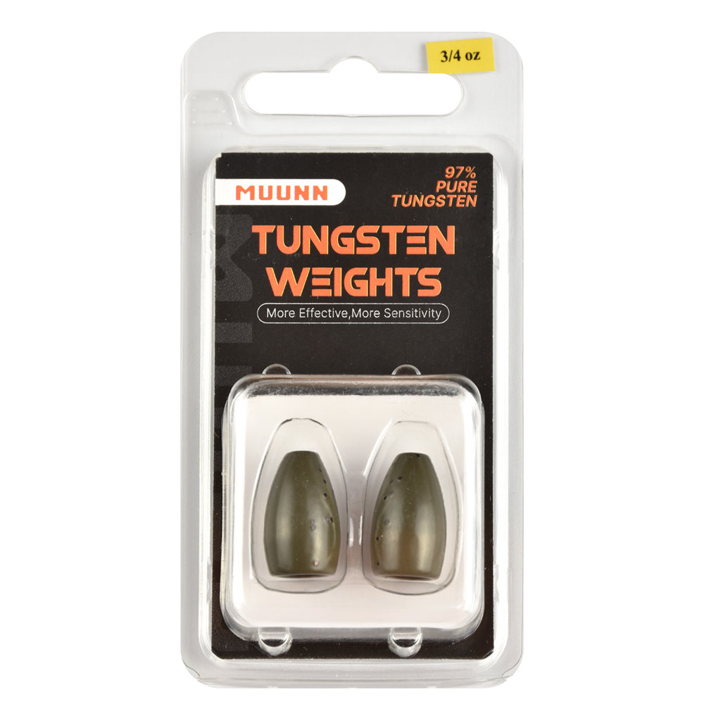 MUUNN Tungsten Sinkers Bullet Fishing Weights 1.8g~56g Flipping Weight for Texas/Carolina Rig,Bass Salmon Fishing Softbait