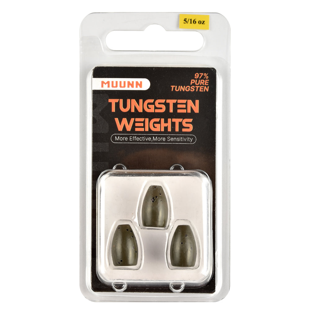 MUUNN Tungsten Sinkers Bullet Fishing Weights 1.8g~56g Flipping Weight for Texas/Carolina Rig,Bass Salmon Fishing Softbait