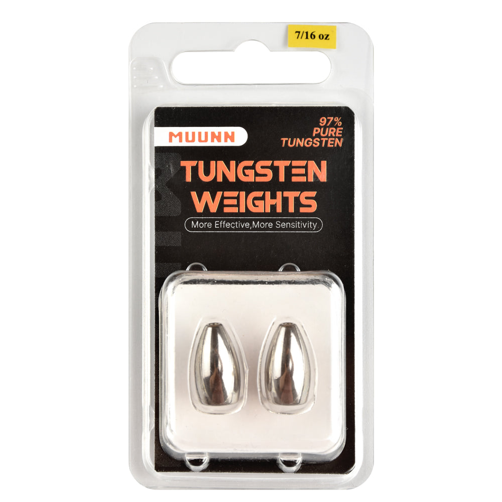 MUUNN Tungsten Sinkers Bullet Fishing Weights 1.8g~56g Flipping Weight for Texas/Carolina Rig,Bass Salmon Fishing Softbait