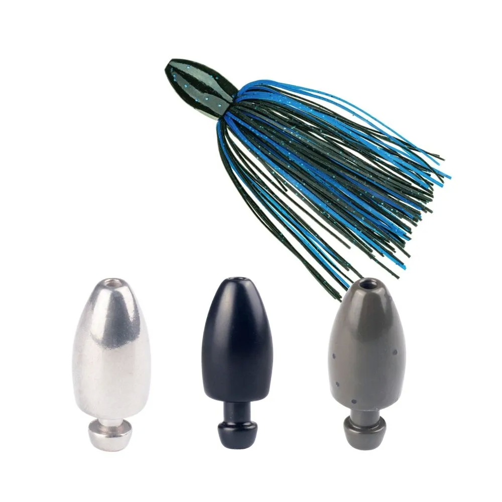 MUUNN 10/5PCS Tungsten Skirted Punch Weight,Skipt Rig 1/4 - 2OZ,Bass Trout Lure Fishing Connector