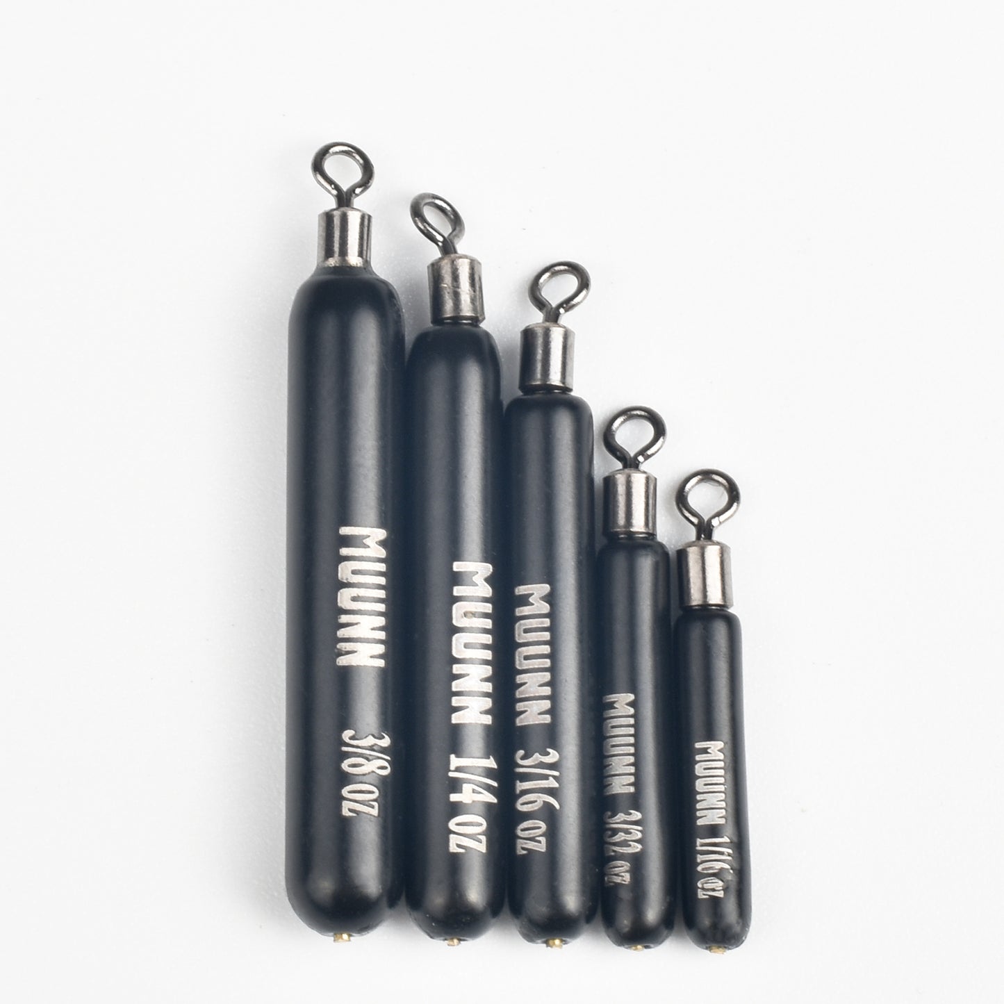 MUUNN 10PCS Tungsten Sinker,Skinny Drop Shot Weight,Round Eye,Jika/Texas Rig Sinkers 1/16OZ-1OZ,Bass Fishing Tackle Accessories